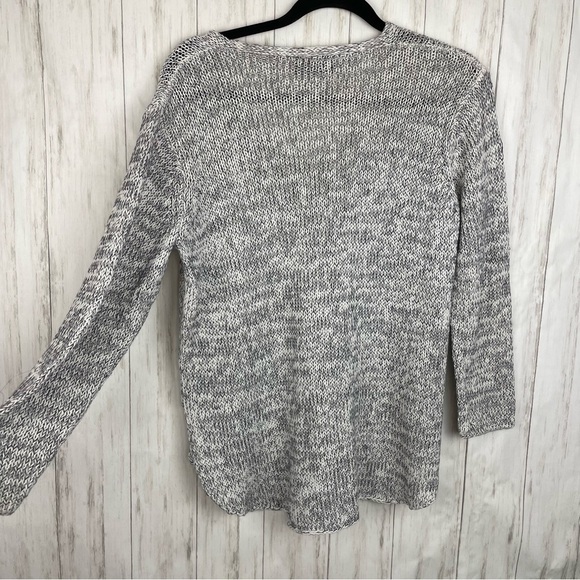Wooden Ships Gray White Open Weave Sweater S/M - Picture 5 of 6